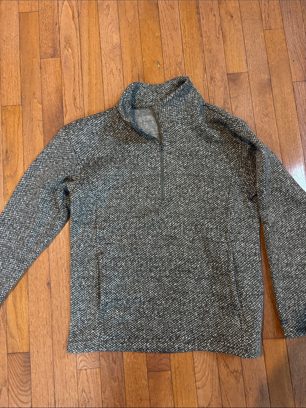 Women's Dark Olive Quarter-Zip Pullover Sweater